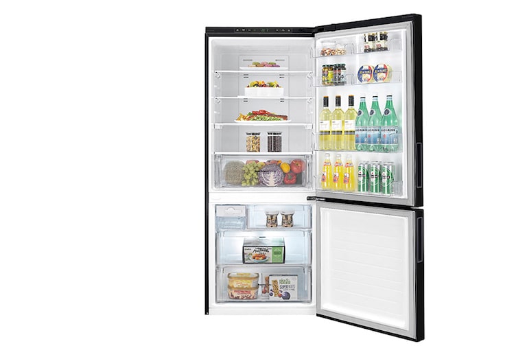 LG 450L Bottom Mount Fridge With 4½ Star Energy Rating, Black Finish, GB-450UBLX