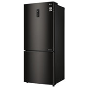 LG 450L Bottom Mount Fridge in Black Steel Finish, GB-450UBTLX