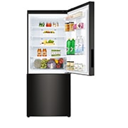 LG 450L Bottom Mount Fridge in Black Steel Finish, GB-450UBTLX