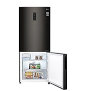 LG 450L Bottom Mount Fridge in Black Steel Finish, GB-450UBTLX
