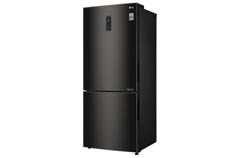 LG 450L Bottom Mount Fridge in Black Steel Finish, GB-450UBTLX