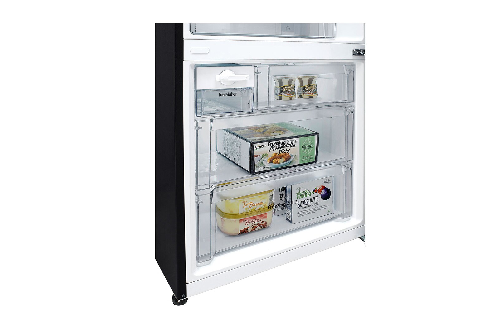 LG 450L Bottom Mount Fridge in Matte Black Finish, GB-450UMBLX