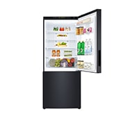 LG 450L Bottom Mount Fridge in Matte Black Finish, GB-450UMBLX