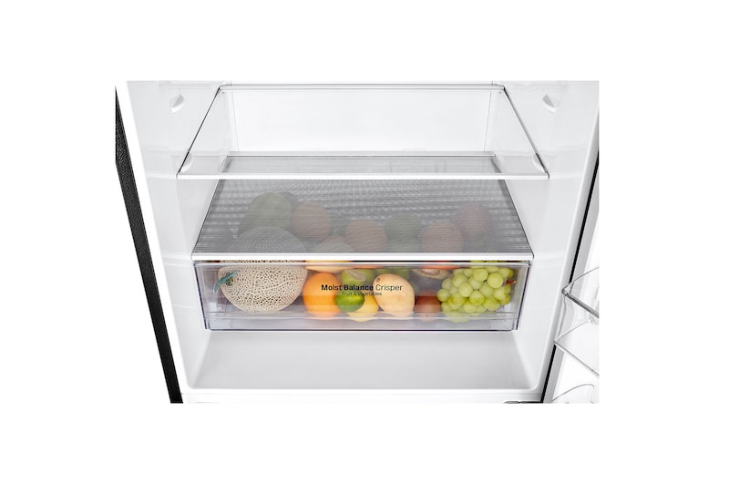 LG 420L Bottom Mount Fridge - Black Steel Finish, GB-455BTL