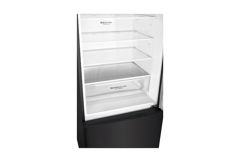 LG 420L Bottom Mount Fridge - Black Steel Finish, GB-455BTL