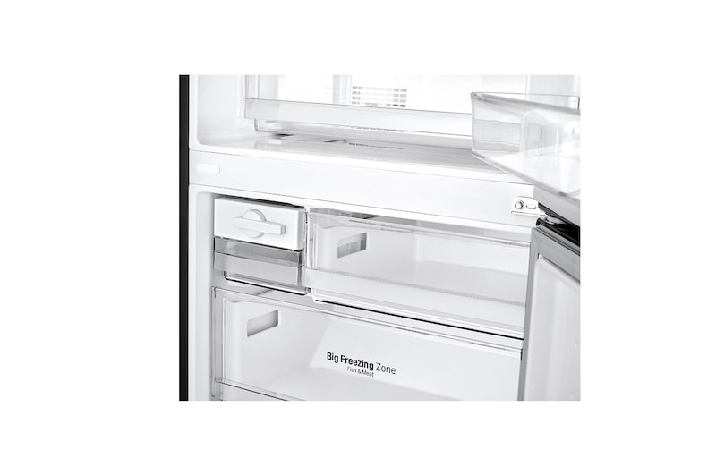 LG 420L Bottom Mount Fridge - Black Steel Finish, GB-455BTL