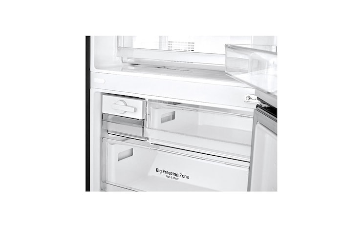 LG 420L Bottom Mount Fridge - Black Steel Finish, GB-455BTL