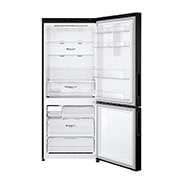 LG 420L Bottom Mount Fridge - Black Steel Finish, GB-455BTL