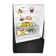 LG 420L Bottom Mount Fridge - Black Steel Finish, GB-455BTL