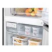 LG 420L Bottom Mount Fridge - Black Steel Finish, GB-455BTL