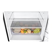LG 420L Bottom Mount Fridge - Black Steel Finish, GB-455BTL