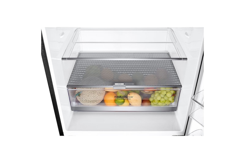 LG 420L Bottom Mount Fridge - Matte Black Finish, GB-455MBL