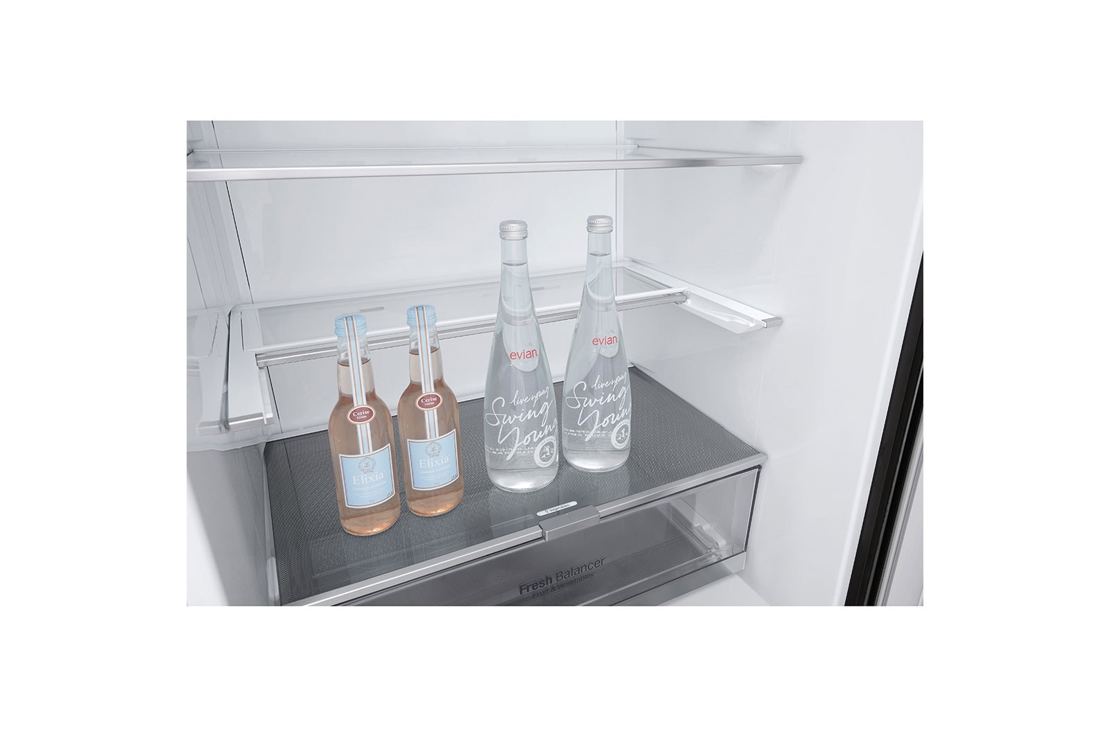 LG 420L Bottom Mount Fridge - Matte Black Finish, GB-455MBL