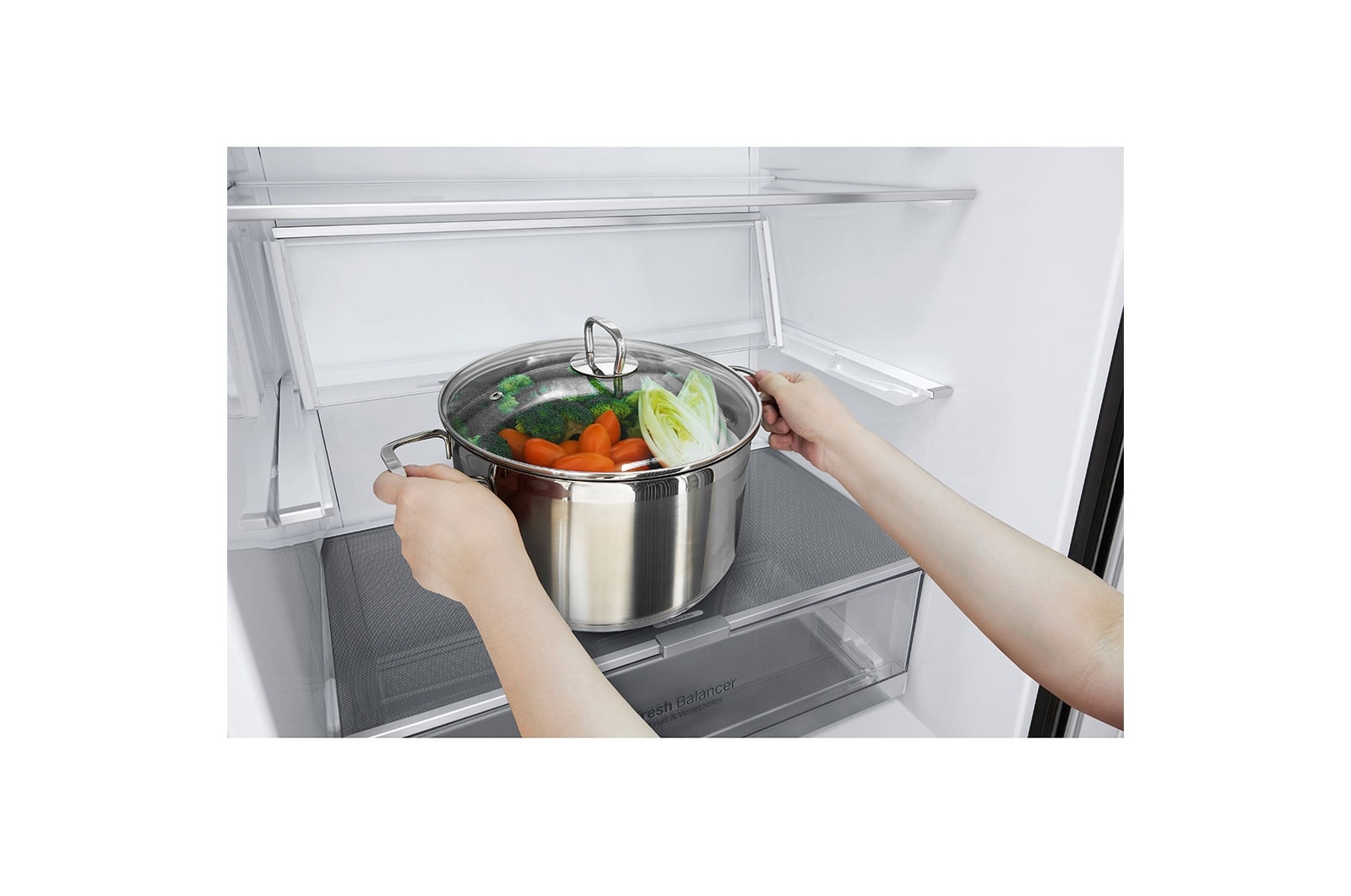 LG 420L Bottom Mount Fridge - Matte Black Finish, GB-455MBL