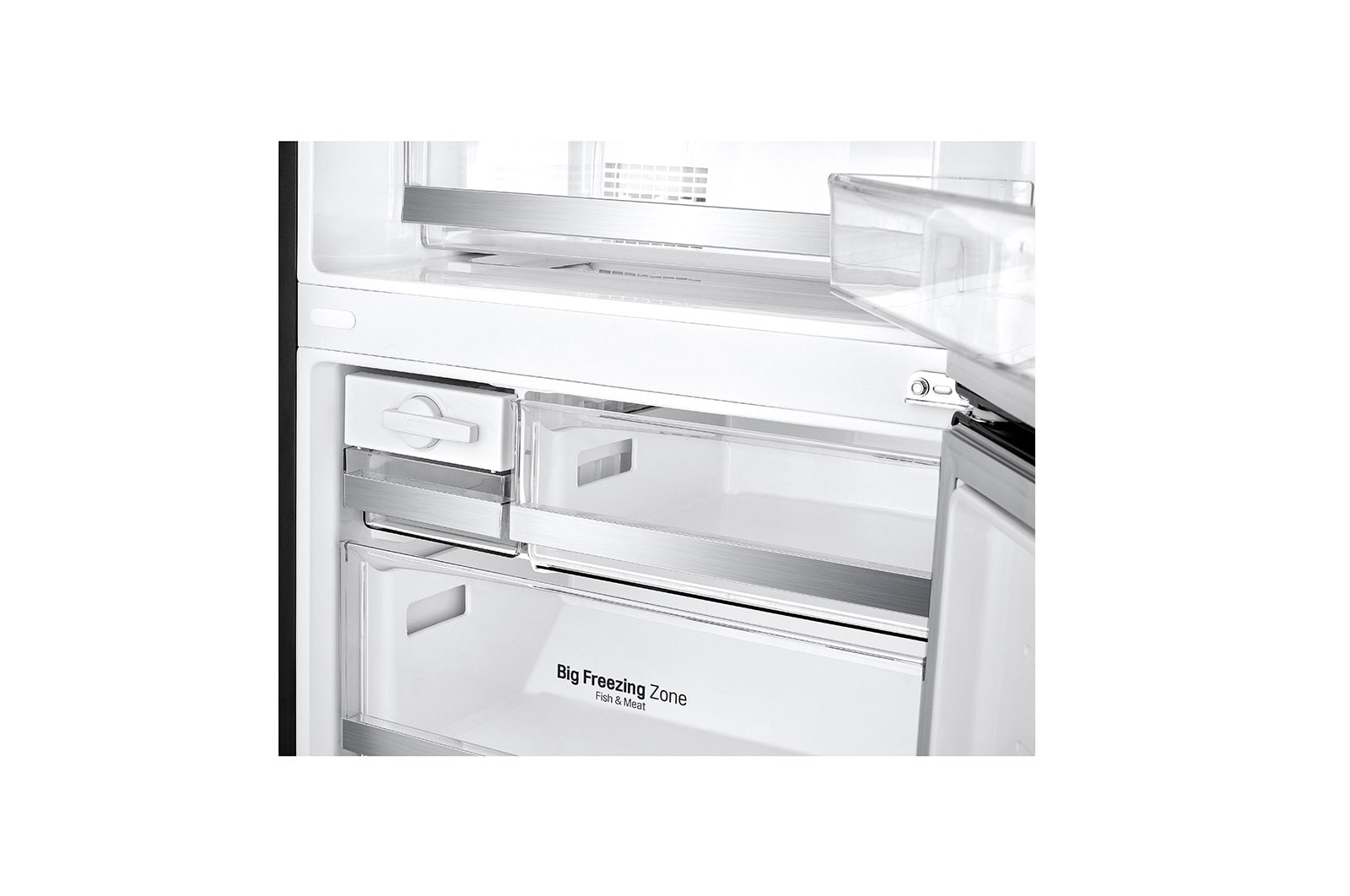 LG 420L Bottom Mount Fridge - Matte Black Finish, GB-455MBL