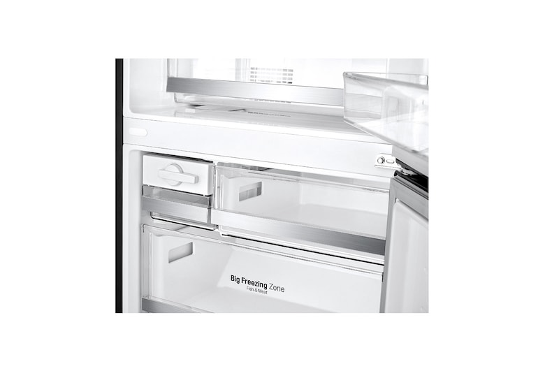 LG 420L Bottom Mount Fridge - Matte Black Finish, GB-455MBL
