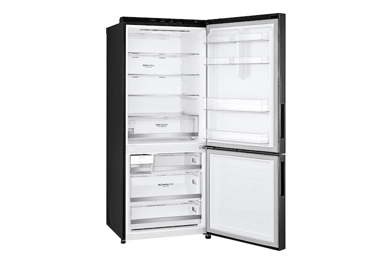 LG 420L Bottom Mount Fridge - Matte Black Finish, GB-455MBL