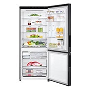 LG 420L Bottom Mount Fridge - Matte Black Finish, GB-455MBL