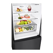 LG 420L Bottom Mount Fridge - Matte Black Finish, GB-455MBL