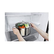 LG 420L Bottom Mount Fridge - Matte Black Finish, GB-455MBL