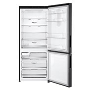 LG 420L Bottom Mount Fridge - Matte Black Finish, GB-455MBL