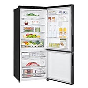 LG 420L Bottom Mount Fridge - Matte Black Finish, GB-455MBL