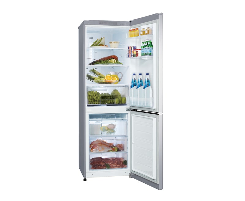 LG 306L Platinum Silver Bottom Freezer Refrigerator, GC-306NP