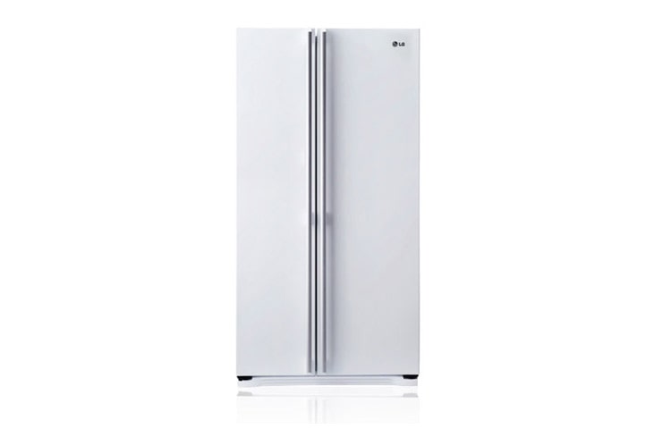 Front view of 581L Side by Side White Refrigerator GC-B197CSW