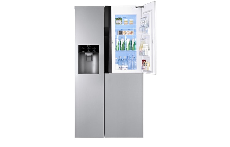Front view of 661L Door In Door Side by Side Fridge with Ice &amp; Water Dispenser GC-D247SL