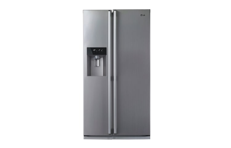 Front view of 567L SIDE BY SIDE REFRIGERATOR WITH NON PLUMBED ICE AND WATER GC-L197DNL