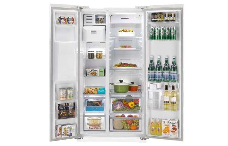 LG 567L Side by Side Refrigerator with Non Plumbed Ice & Water Dispenser, GC-L197DWNL