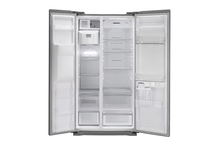 LG 563L Side by Side Refrigerator with Non Plumbed Ice & Water, GC-L197HPNL