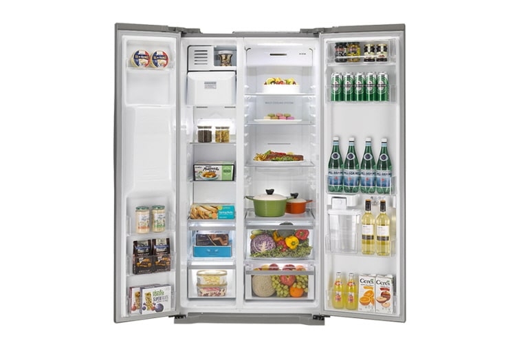 LG 563L Side by Side Refrigerator with Non Plumbed Ice & Water, GC-L197HPNL