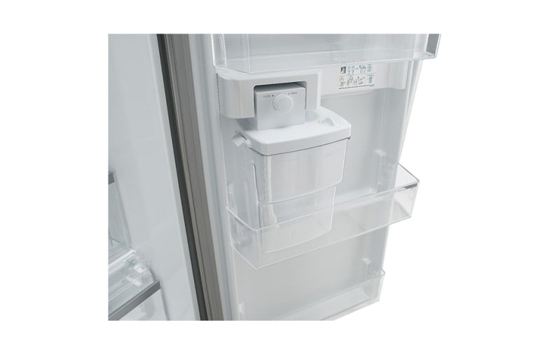 LG 563L Side by Side Refrigerator with Non Plumbed Ice & Water, GC-L197HPNL