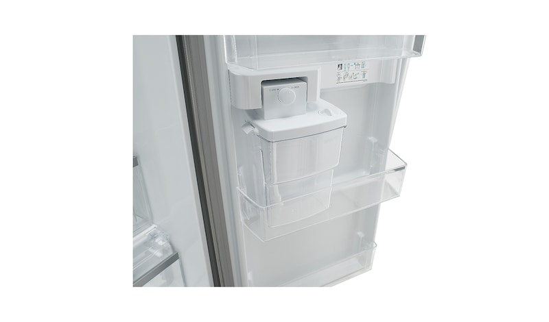 LG 563L Side by Side Refrigerator with Non Plumbed Ice & Water, GC-L197HPNL