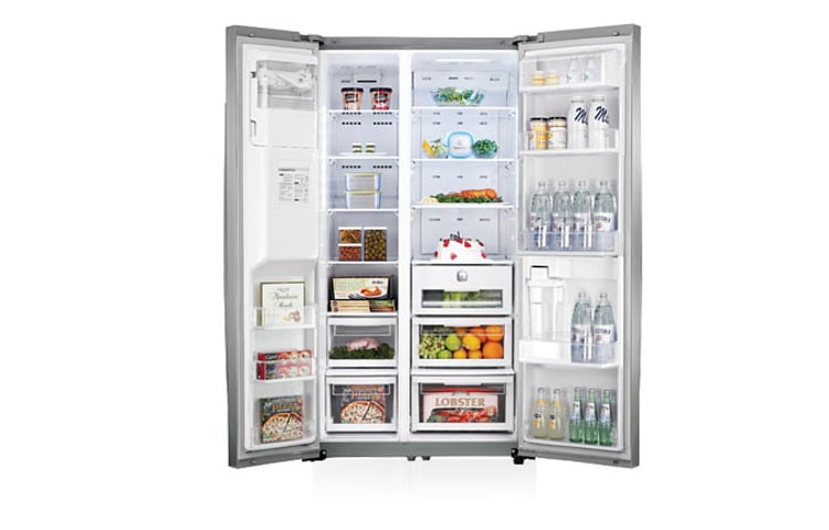 LG 659L Side by Side Refrigerator with Non Plumbed Ice and Water, GC-L247ENSL