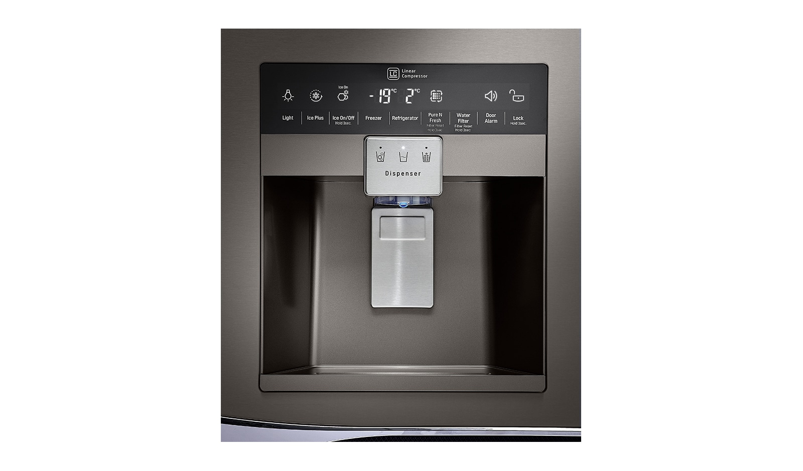 LG 712L French Door Fridge, with Door-In-Door®, in Black Stainless Steel, GF-5D712BSL