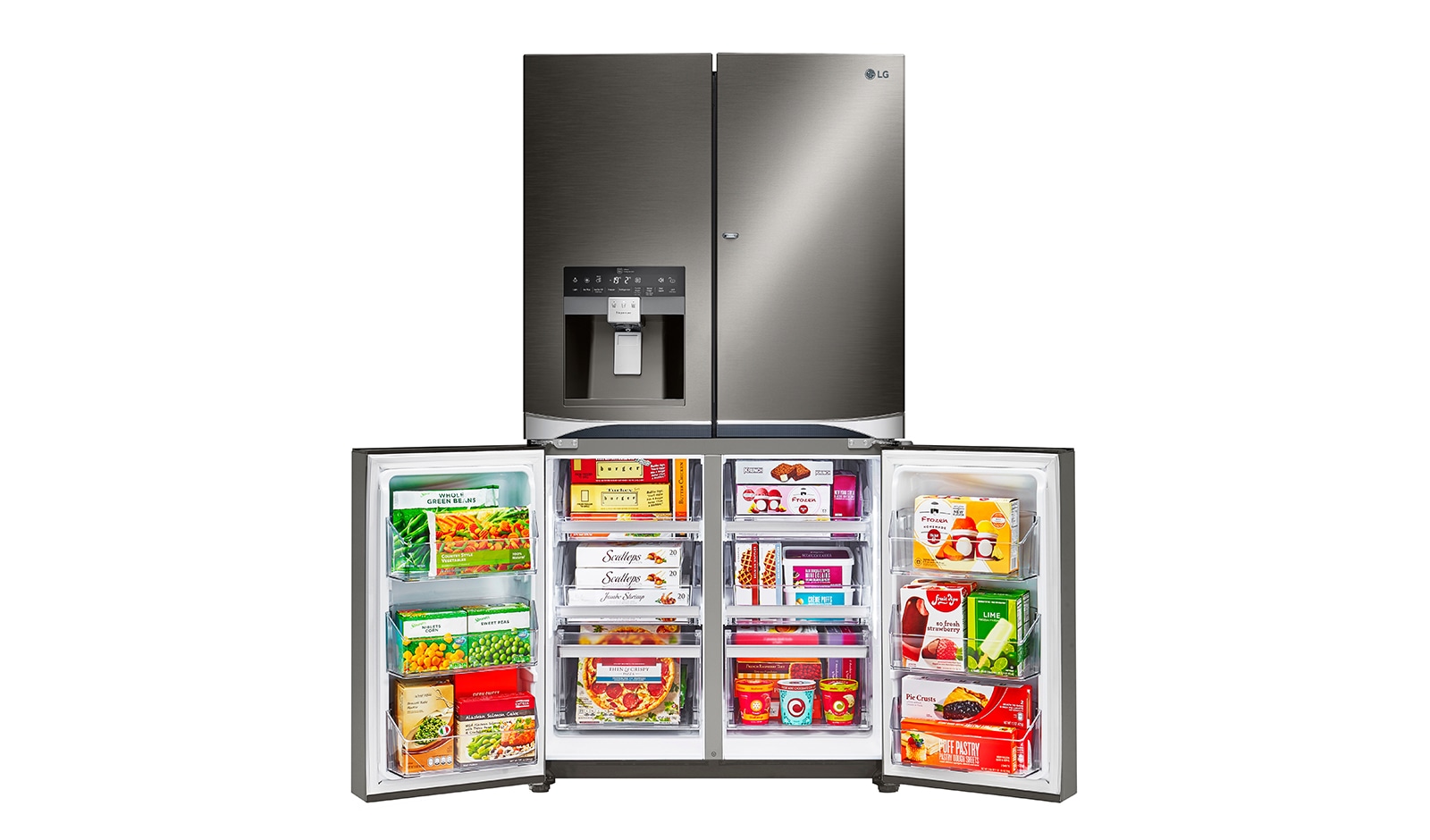 LG 712L French Door Fridge, with Door-In-Door®, in Black Stainless Steel, GF-5D712BSL