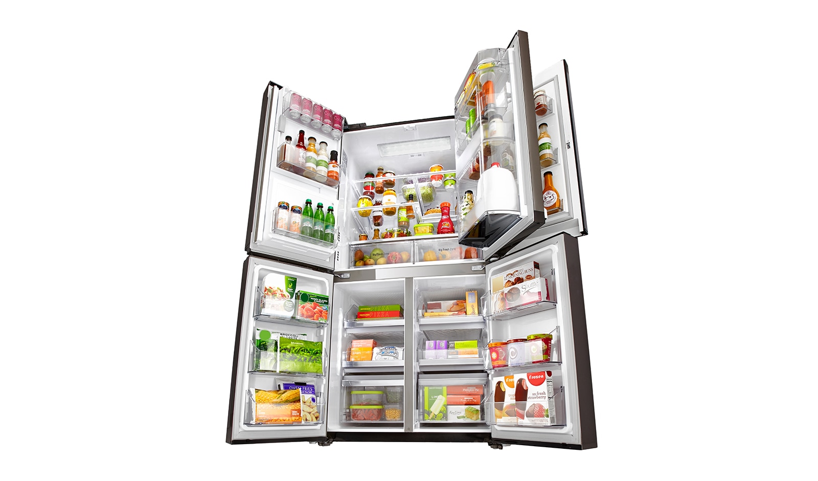 LG 712L French Door Fridge, with Door-In-Door®, in Black Stainless Steel, GF-5D712BSL