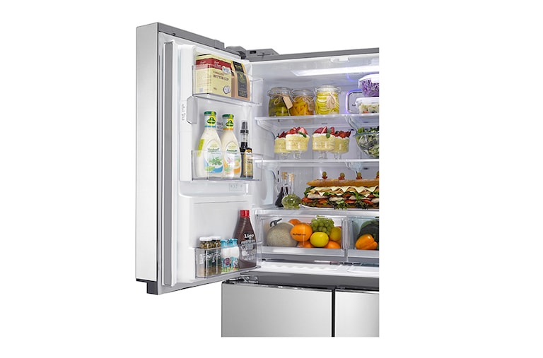 LG 712L French Door Fridge with Anti-fingerprint Brushed Finish, GF-5L712PL