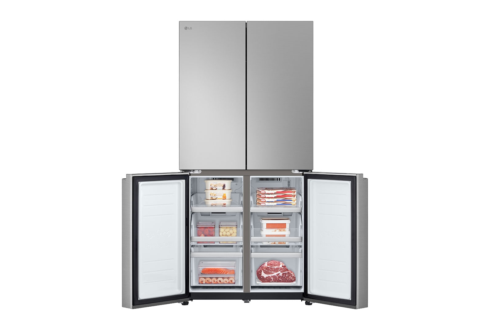 LG 530L Slim French Door Fridge - Stainless, GF-B505PL