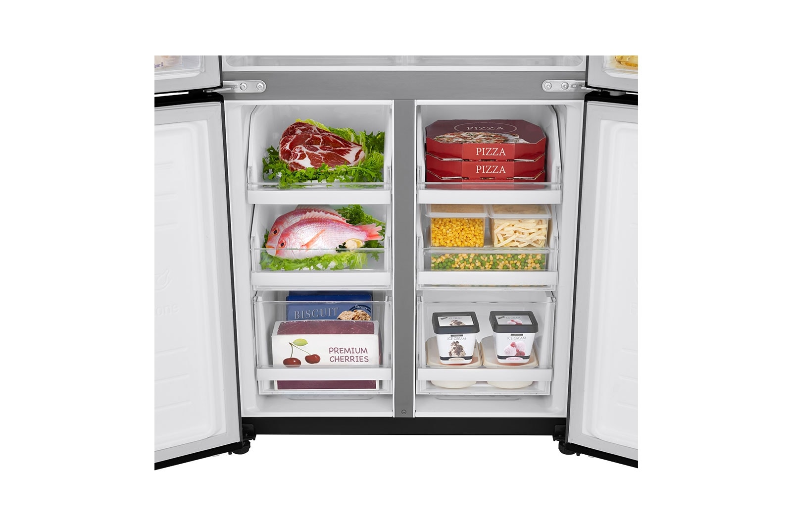 LG 530L Slim French Door Fridge - Matte Black Finish, GF-B590MBL