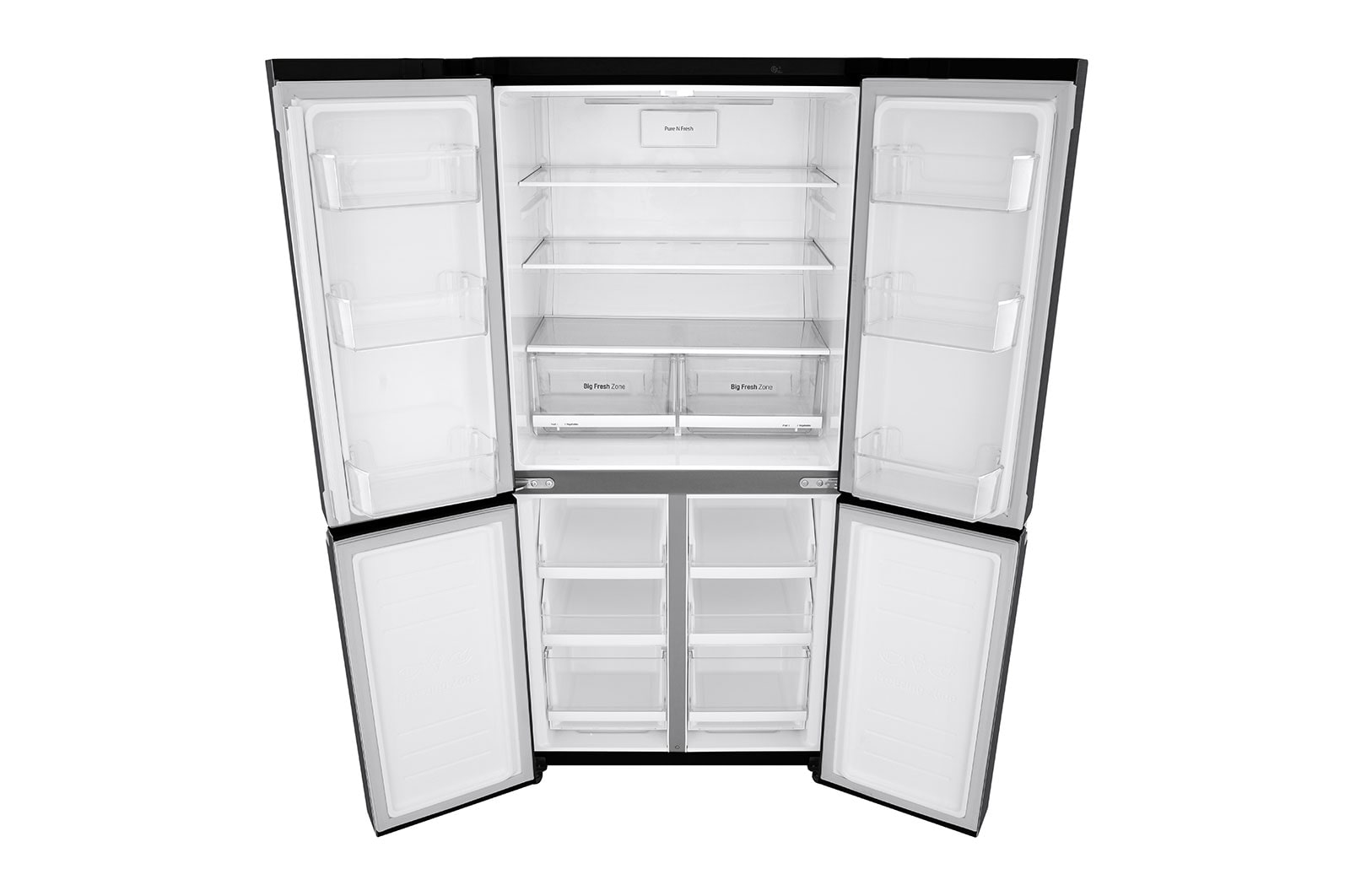 LG 530L Slim French Door Fridge - Matte Black Finish, GF-B590MBL