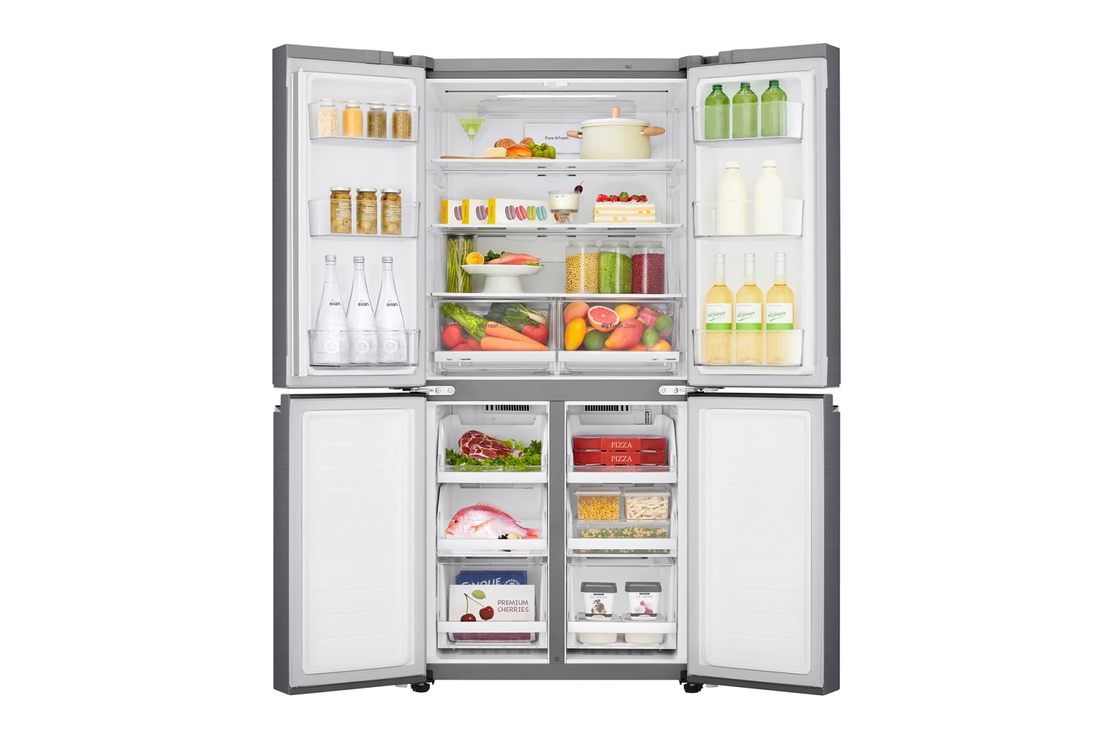 LG 530L Slim French Door Fridge - Stainless Finish, GF-B590PL