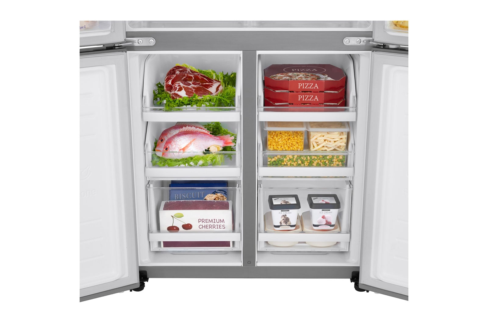 LG 530L Slim French Door Fridge - Stainless Finish, GF-B590PL