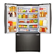 LG 620L French Door Fridge, in Black Stainless Steel, GF-B620BSL
