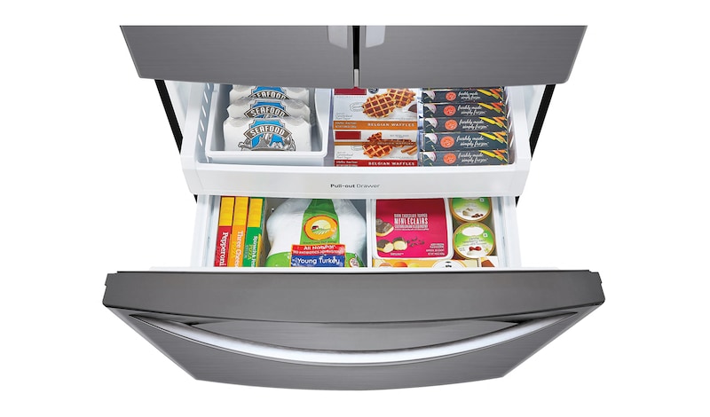 LG 620L French Door Fridge in Anti-fingerprint Stainless Finish, GF-B620PL