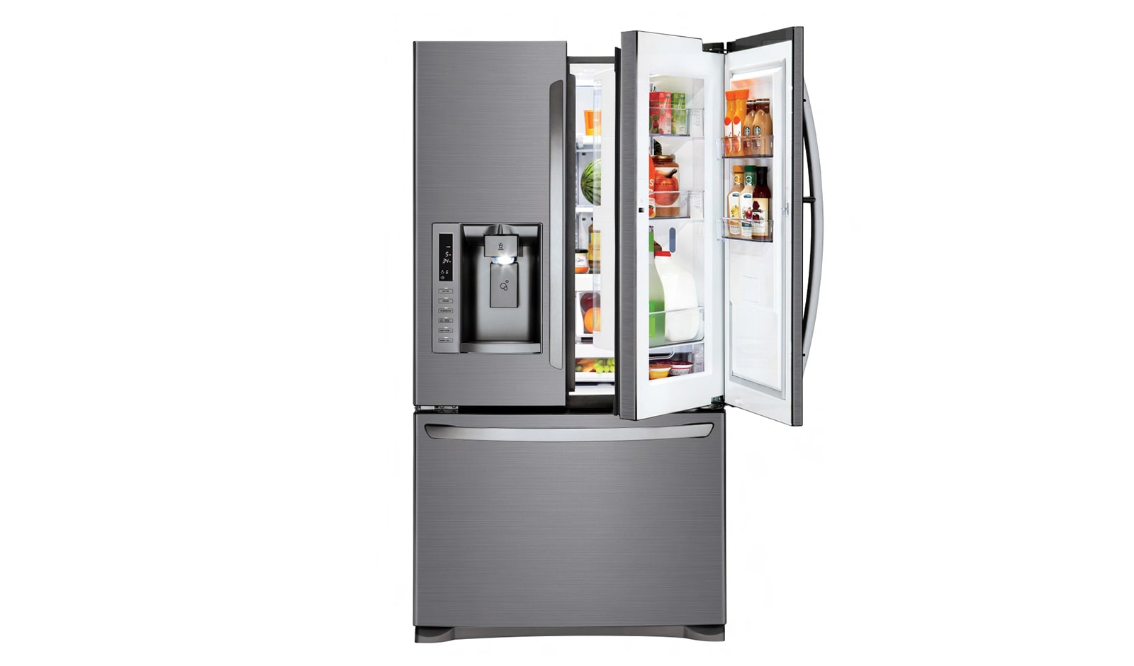 LG 613L Door-In-Door® French Door Fridge With Ice & Water Dispenser, GF-D613PL