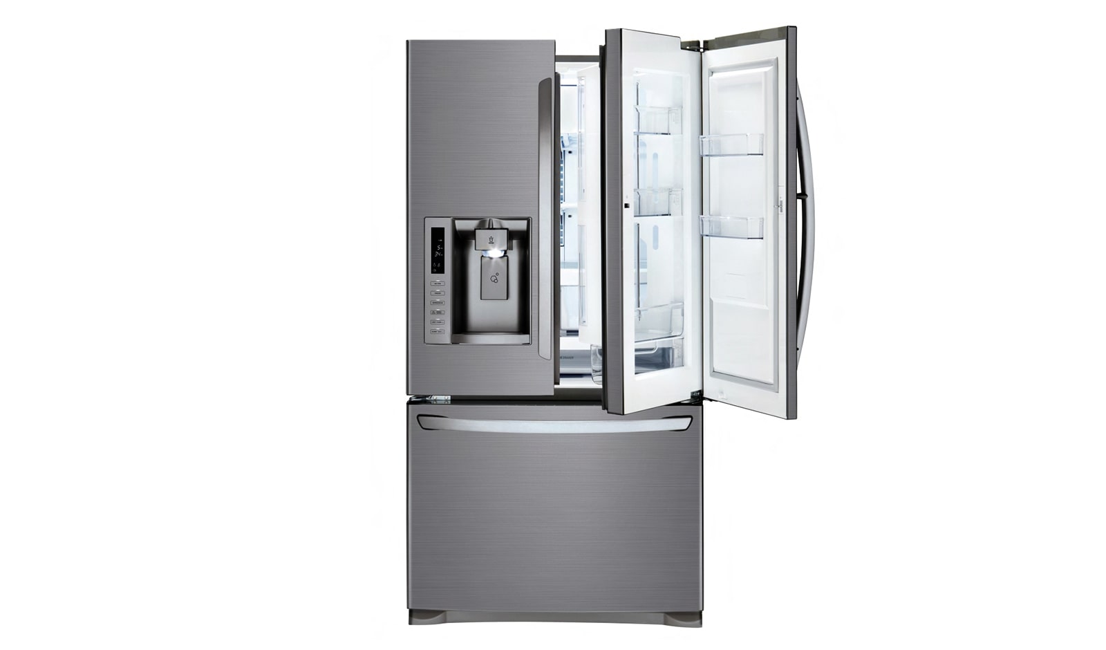 LG 613L Door-In-Door® French Door Fridge With Ice & Water Dispenser, GF-D613PL