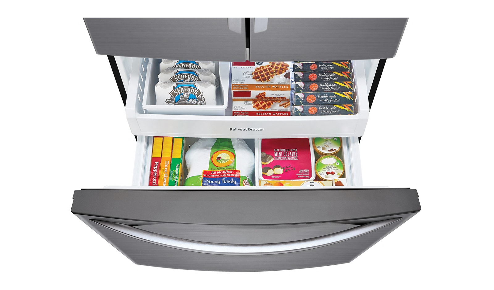 LG 613L Door-In-Door® French Door Fridge With Ice & Water Dispenser, GF-D613PL
